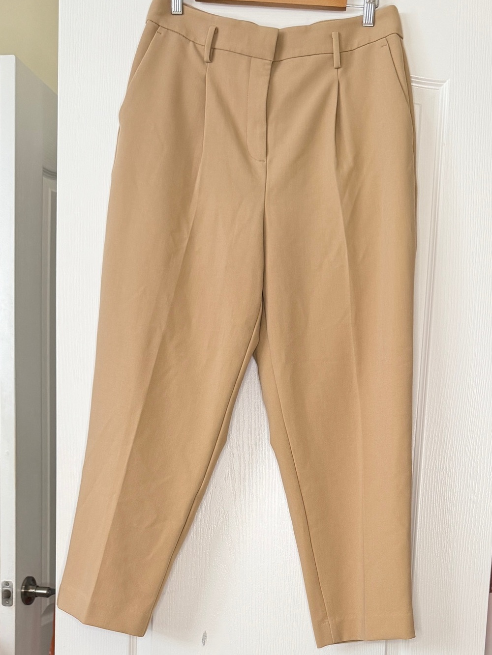 Ann Taylor Women's Curvy Ankle Pants Tan Size 10 High Rise